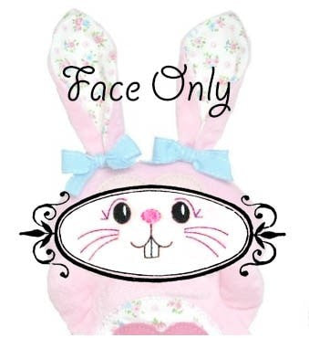 Machine Embroidery Bunny Face