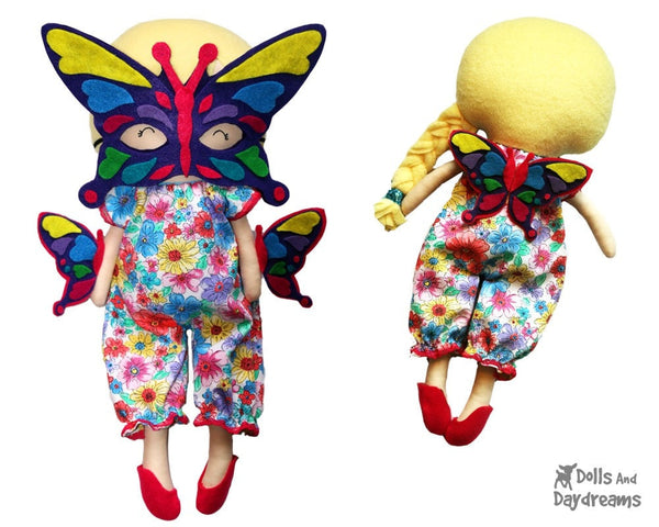 Butterfly Mask & Wing Pattern - Dolls And Daydreams - 4
