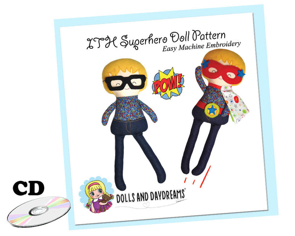 ITH Superhero Doll Pattern - Compact Disc