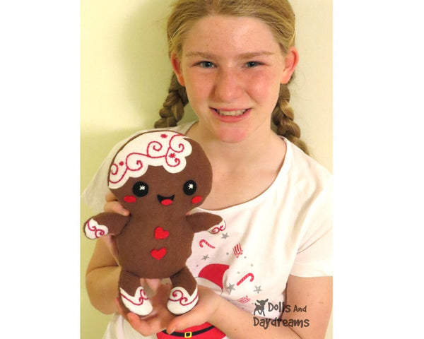 Gingerbread Christmas Pud Sewing Pattern - Dolls And Daydreams - 5