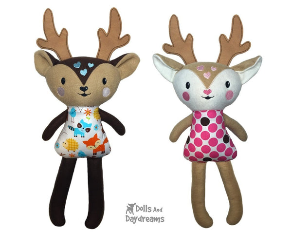 ITH Big Caribou Reindeer Pattern - Dolls And Daydreams - 1