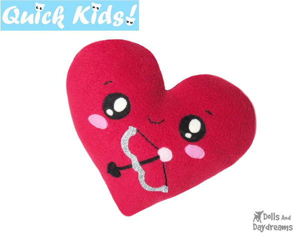 Quick Kids Cupids Heart Sewing Pattern by Dolls And Daydreams