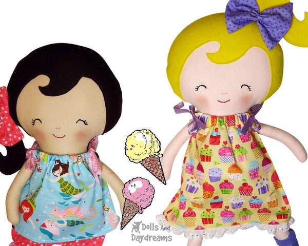 Ribbon Tie Dress & Top Sewing Pattern - Dolls And Daydreams - 1