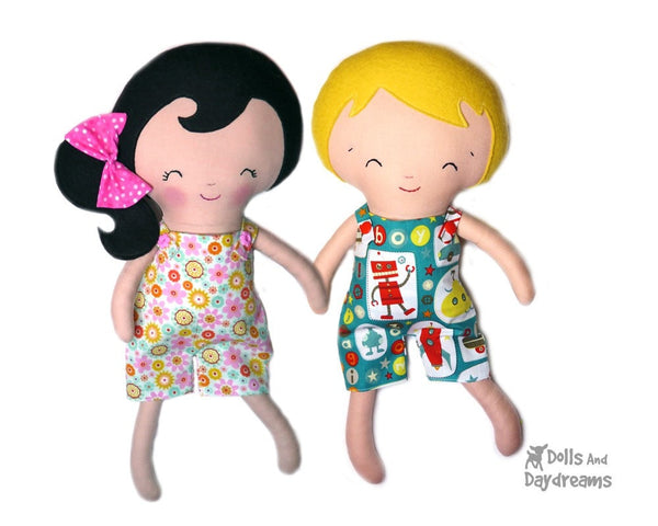 Dungarees & Overall Shorts Double Pack Sewing Pattern - Dolls And Daydreams - 5