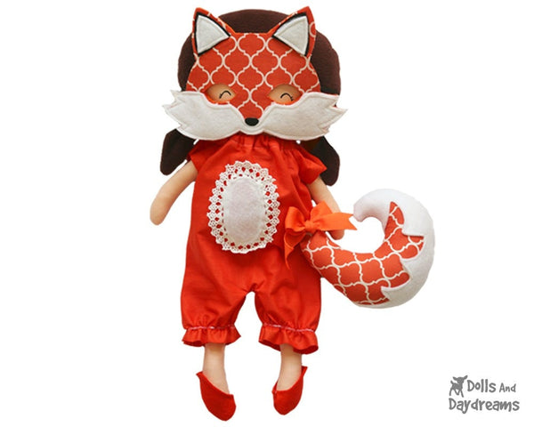 Fox Mask & Tail Pattern - Dolls And Daydreams - 1