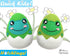 Quick Kids Frog Egg Head Hatchling Easter Egg Softie Sewing Pattern Plush Toy by Dolls And Daydreams