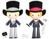 Magician and Groom Cloth doll PDF Sewing Pattern by dolls and daydreams diy customizable wedding bridal Mr & Mrs gift 