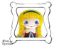 Hand Embroidery Or Painting Button Baby Doll Face Pattern