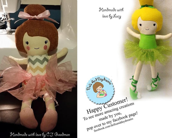 Embroidery Machine ITH Ballerina Doll Pattern - Dolls And Daydreams - 5