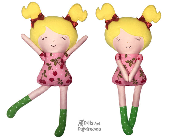 Embroidery Machine ITH Cloth Doll Pattern by Dolls And Daydreams