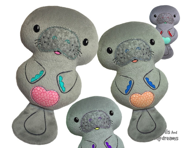 Embroidery Machine Manatee Pattern - Dolls And Daydreams - 3