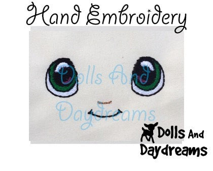 Hand Embroidery Or Painting Kawaii Boy Doll Face Pattern - Dolls And Daydreams - 3