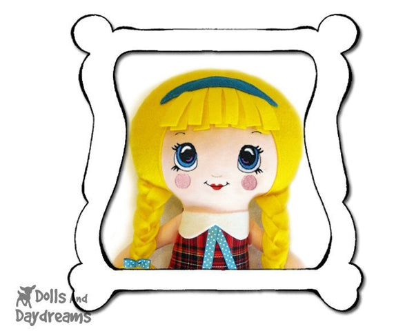 Hand Embroidery Or Painting Kawaii Girl Doll Face Pattern - Dolls And Daydreams - 1