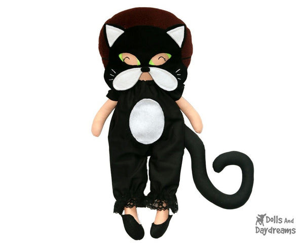 Cat Mask & Tail Pattern - Dolls And Daydreams - 1