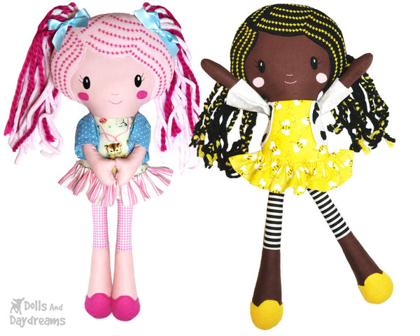 Lucy Leggings a PDF Doll Sewing Pattern ethnic black girl natural hair by dolls and daydreams
