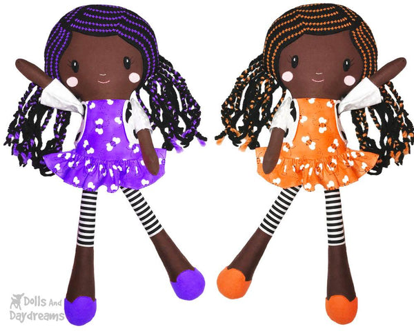 Lucy Leggings a PDF Doll Sewing Pattern African american black girl natural hair by dolls and daydreams