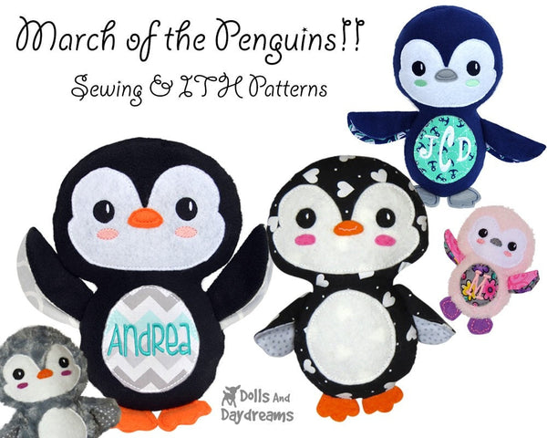 Embroidery Machine Penguin Pattern - Dolls And Daydreams - 4