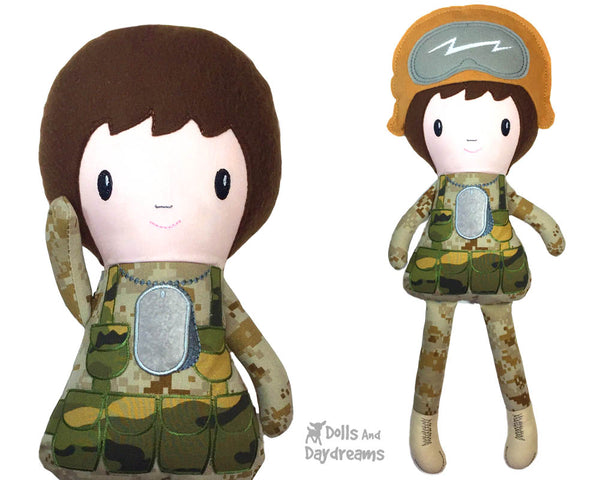 ITH Military Doll Pattern