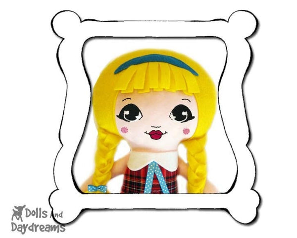 Hand Embroidery Or Painting Mini Manga Doll Face Pattern