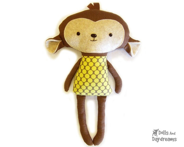 Monkey Sewing Pattern - Dolls And Daydreams - 1