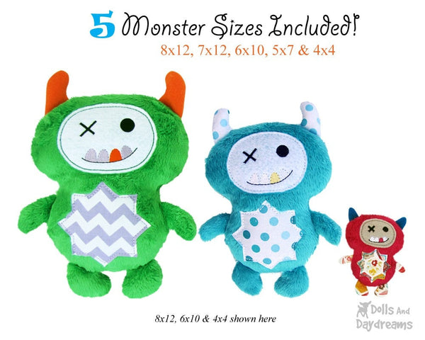 Embroidery Machine Monster ITH Pattern - Dolls And Daydreams - 4