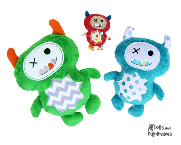 Embroidery Machine Monster ITH Pattern - Dolls And Daydreams - 1