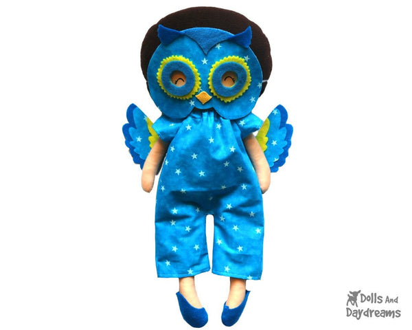 Owl Mask & Wing Pattern - Dolls And Daydreams - 1