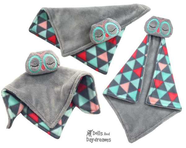 DIY ITH Owl Machine Embroidery Baby Blanket Pattern by Dolls And Daydreams