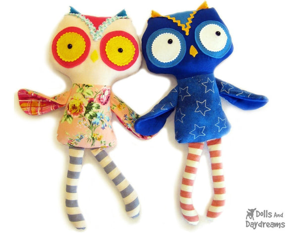Owl Sewing Pattern - Dolls And Daydreams - 1