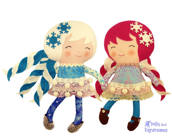 Snow Sisters Sewing Pattern - Dolls And Daydreams - 2