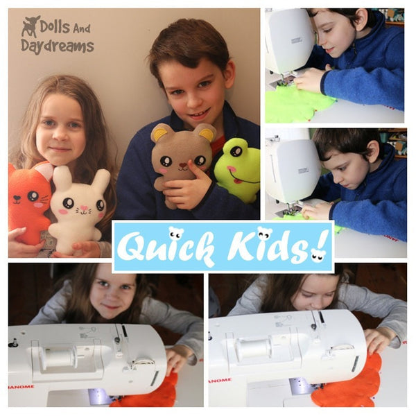 Easy Sewing Pattern Teach your Kids to Sew by Dolls And Daydreams