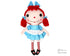 Raggedy Ann cloth doll Sewing Pattern by dolls and daydreams diy make your own