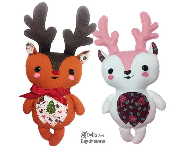 Baby Reindeer Sewing Pattern - Dolls And Daydreams - 1