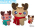 Quick Kids Christmas Reindeer Machine Embroidery Pattern by Dolls And Daydreams kids xmas diy plush soft toy