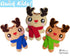 Quick Kids Christmas Reindeer Sewing Pattern by Dolls And Daydreams kids xmas diy plush soft toy