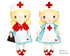 Retro Nurse cloth doll Sewing Pattern by dolls and daydreams diy make your own health care worker