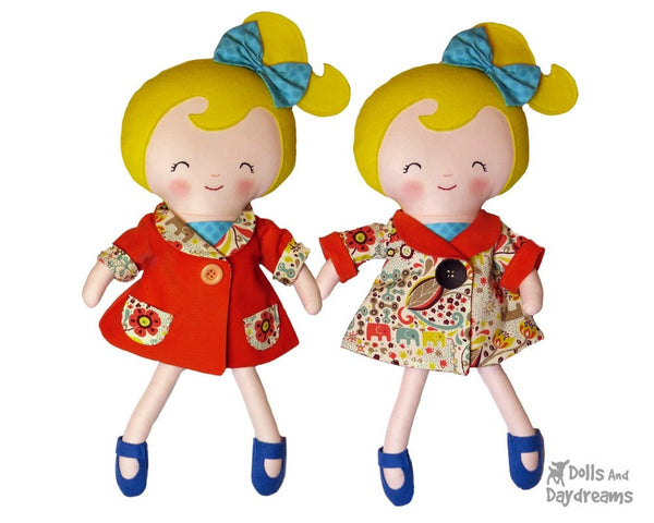 Reversible Retro Swing Coat Sewing Pattern - Dolls And Daydreams - 2