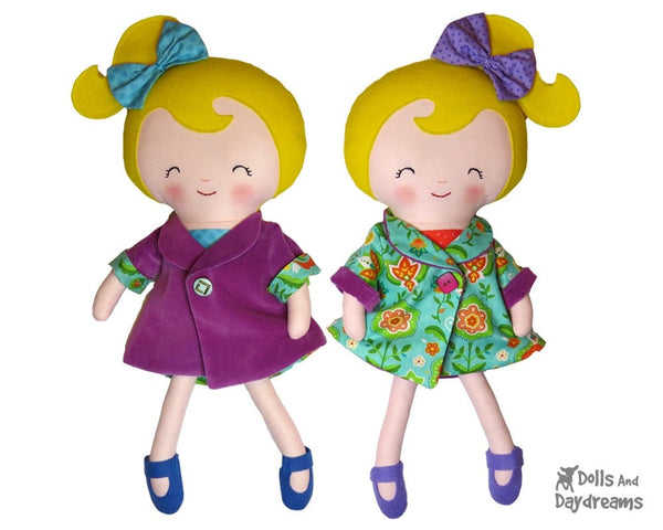 Reversible Retro Swing Coat Sewing Pattern - Dolls And Daydreams - 4