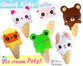Discounted Quick Kids Ice Cream Pets Sewing Pattern Pack 2