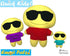 ITH Quick Kids Shades Emoji Doll Plush Pattern DIY Machine Embroidery In The Hoop Toy