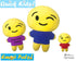 ITH Quick Kids Wink Emoji Doll Plush Pattern DIY Machine Embroidery In The Hoop Toy