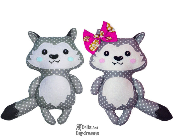 Wolf Pup Sewing Pattern - Dolls And Daydreams - 1