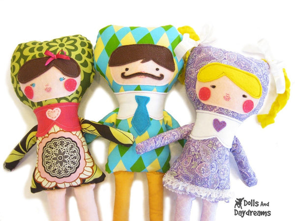 Applique Face Dolls Sewing Pattern - Dolls And Daydreams - 4