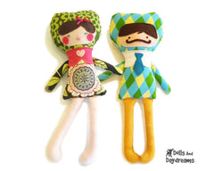 Applique Face Dolls Sewing Pattern