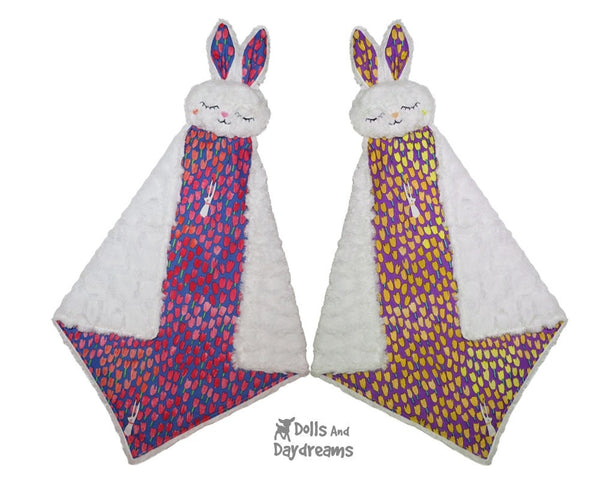 Animal Lovie bunny rabbit Baby Blankies lovies Sewing Pattern 