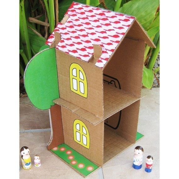 DIY Cardboard Doll House Pattern Dolls And Daydreams
