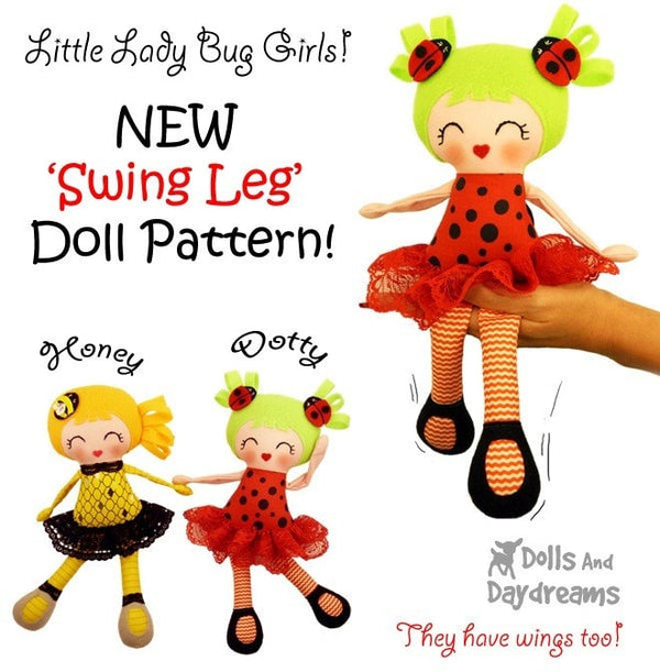 Little Lady Bug Girls Sewing Pattern - Dolls And Daydreams - 6