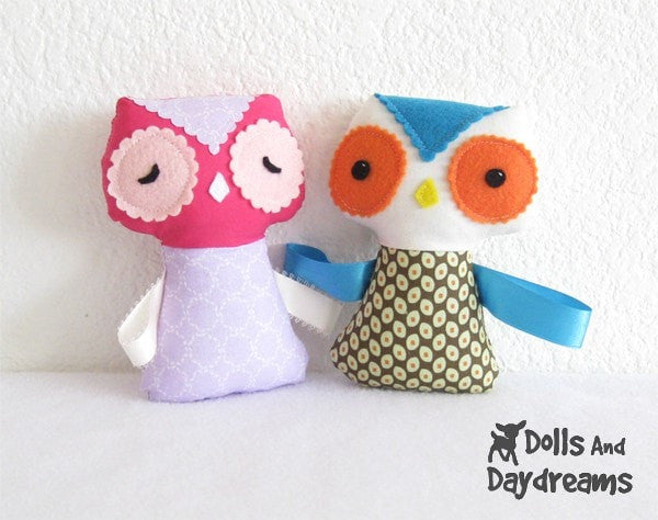Baby Owl Ribbon Tag Sewing Pattern - Dolls And Daydreams - 2