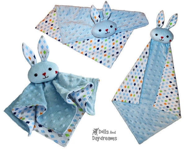 Bunny Lovie Baby Blanket Sewing Pattern by dolls and daydreams