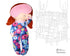 18 inch doll Bedtime Bunting PJs Sewing Pattern